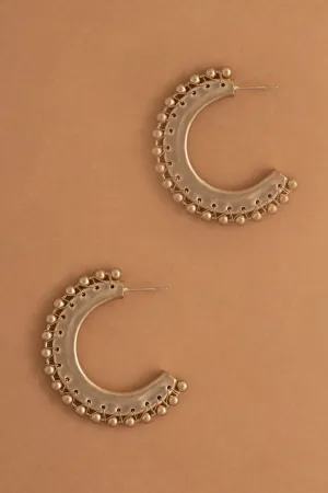 Gold Ball Stud Earrings