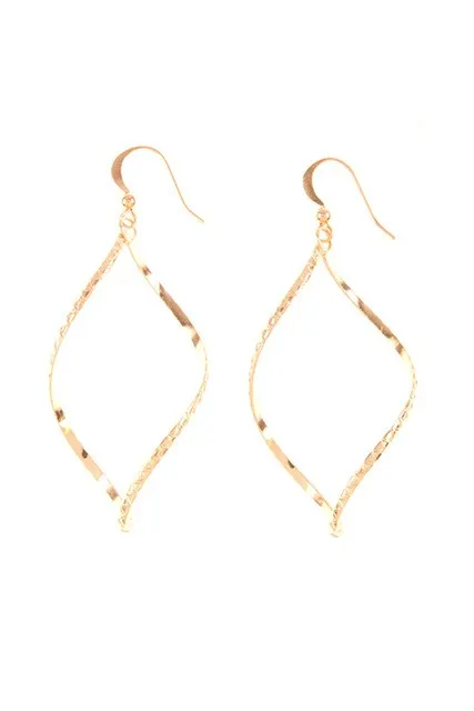 GOLD TWISTED DROP EARIRNGS