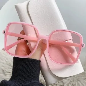 Gradient Sunglasses Female Ins Big Box Fashion Retro Square Sunglasses