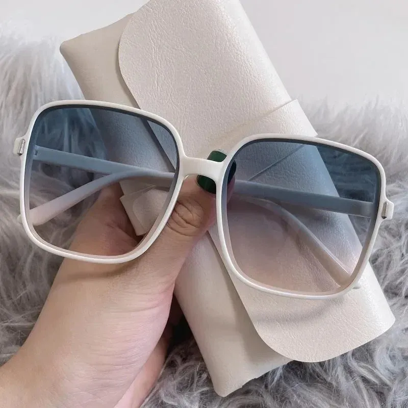 Gradient Sunglasses Female Ins Big Box Fashion Retro Square Sunglasses