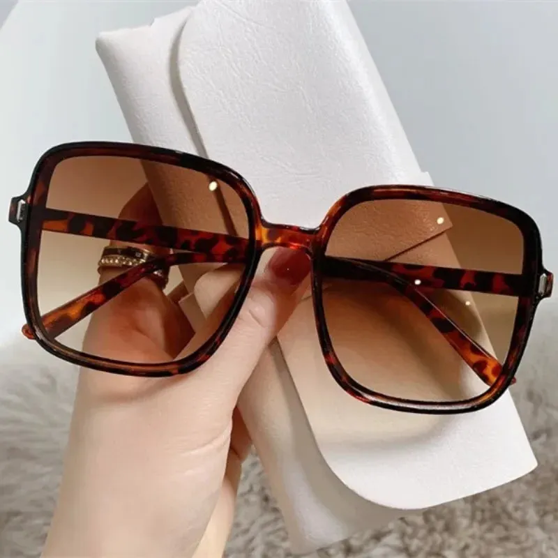 Gradient Sunglasses Female Ins Big Box Fashion Retro Square Sunglasses