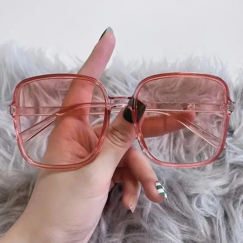 Gradient Sunglasses Female Ins Big Box Fashion Retro Square Sunglasses