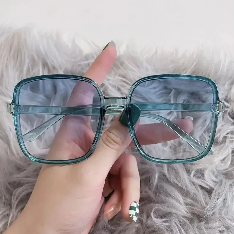 Gradient Sunglasses Female Ins Big Box Fashion Retro Square Sunglasses