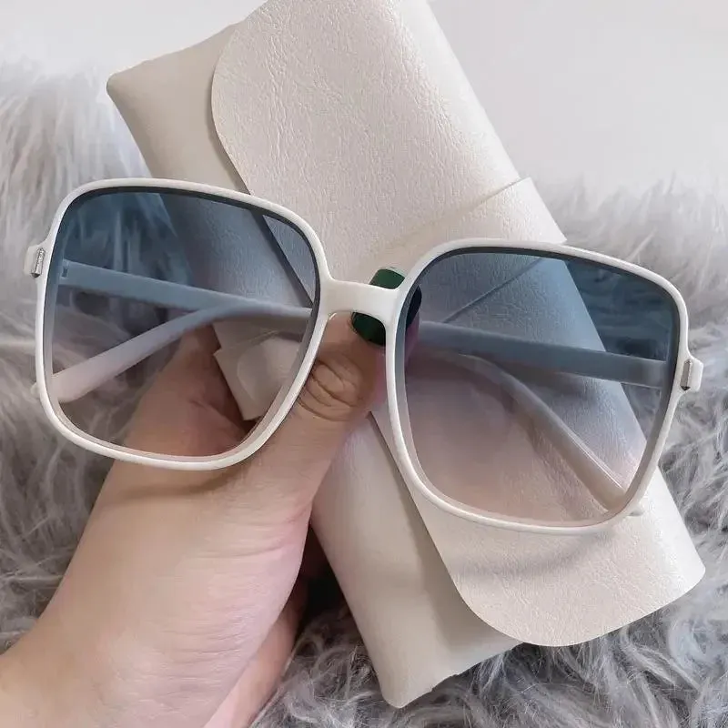 Gradient Sunglasses Female Ins Big Box Fashion Retro Square Sunglasses