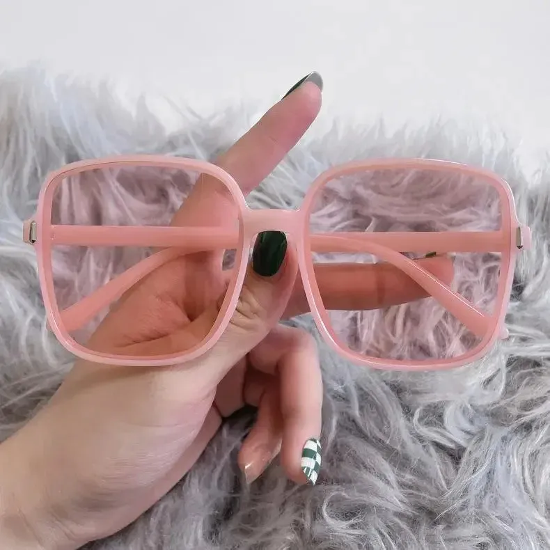Gradient Sunglasses Female Ins Big Box Fashion Retro Square Sunglasses