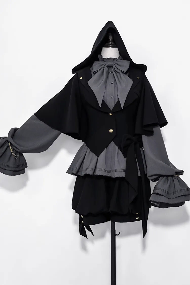 Gray Retro Cute Cool Ouji Fashion Lolita Blouse