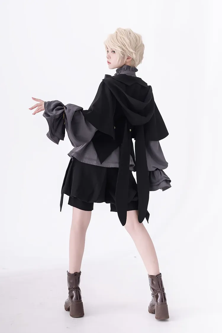 Gray Retro Cute Cool Ouji Fashion Lolita Blouse