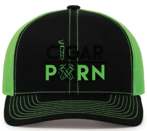 Green Cigar Pxrn Trucker Hat