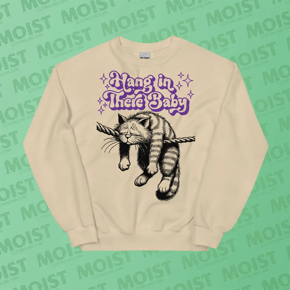 Hang in There Baby - Cat Sweatshirt | Gildan