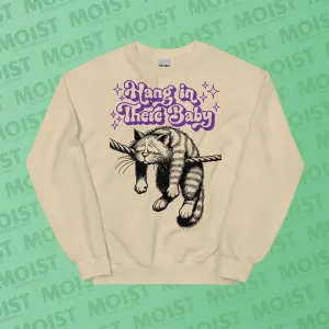 Hang in There Baby - Cat Sweatshirt | Gildan