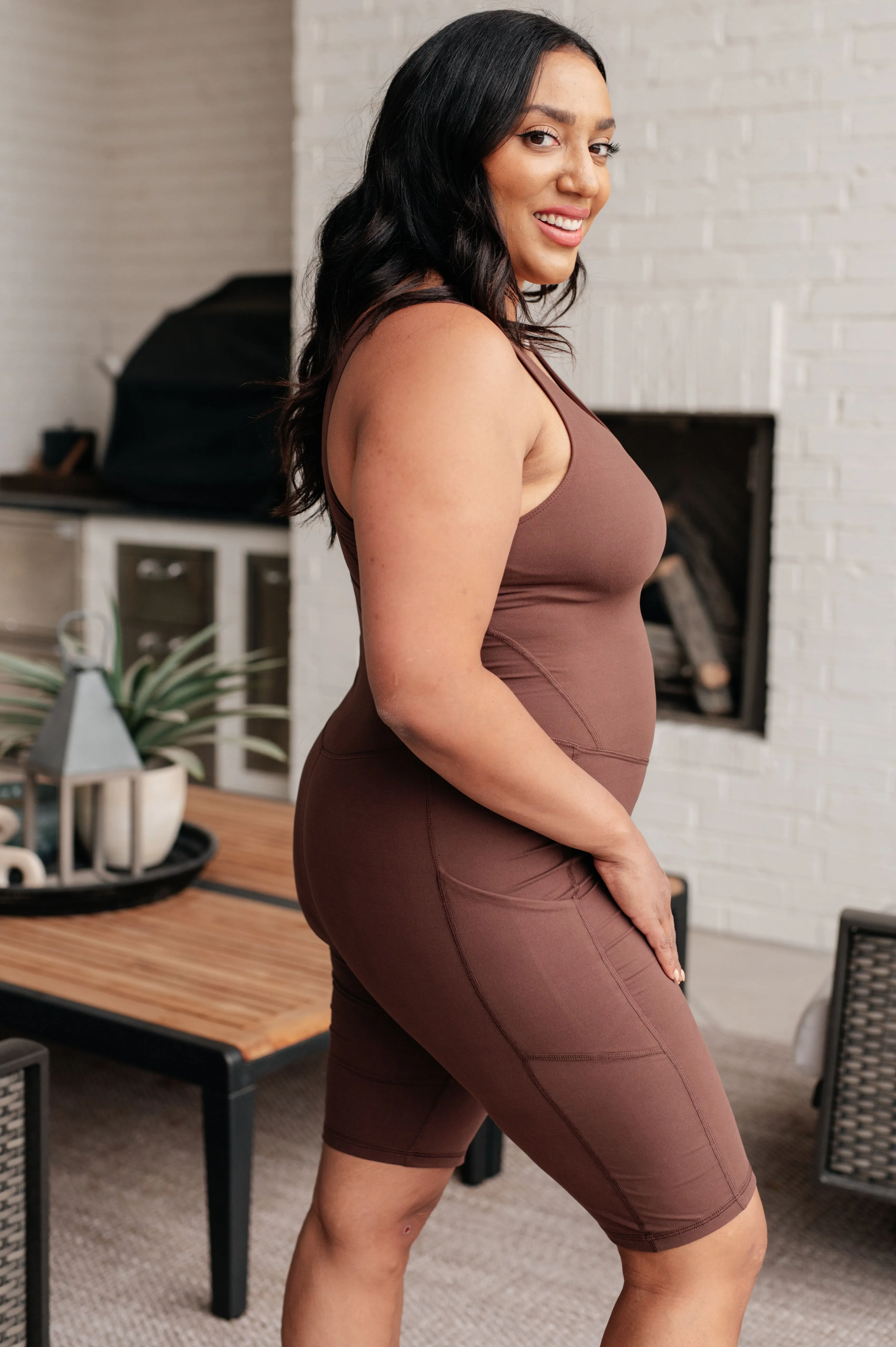 Hazel Blues® |  Sun Salutations Body Suit in Java
