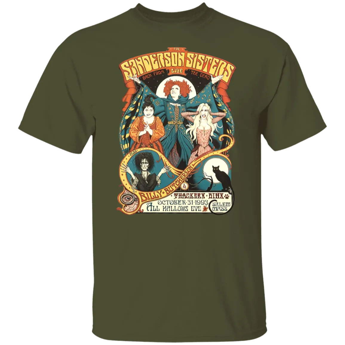 Hocus Pocus Bad Witches Gildan T-Shirt – Witchy Retro Vibes for Halloween
