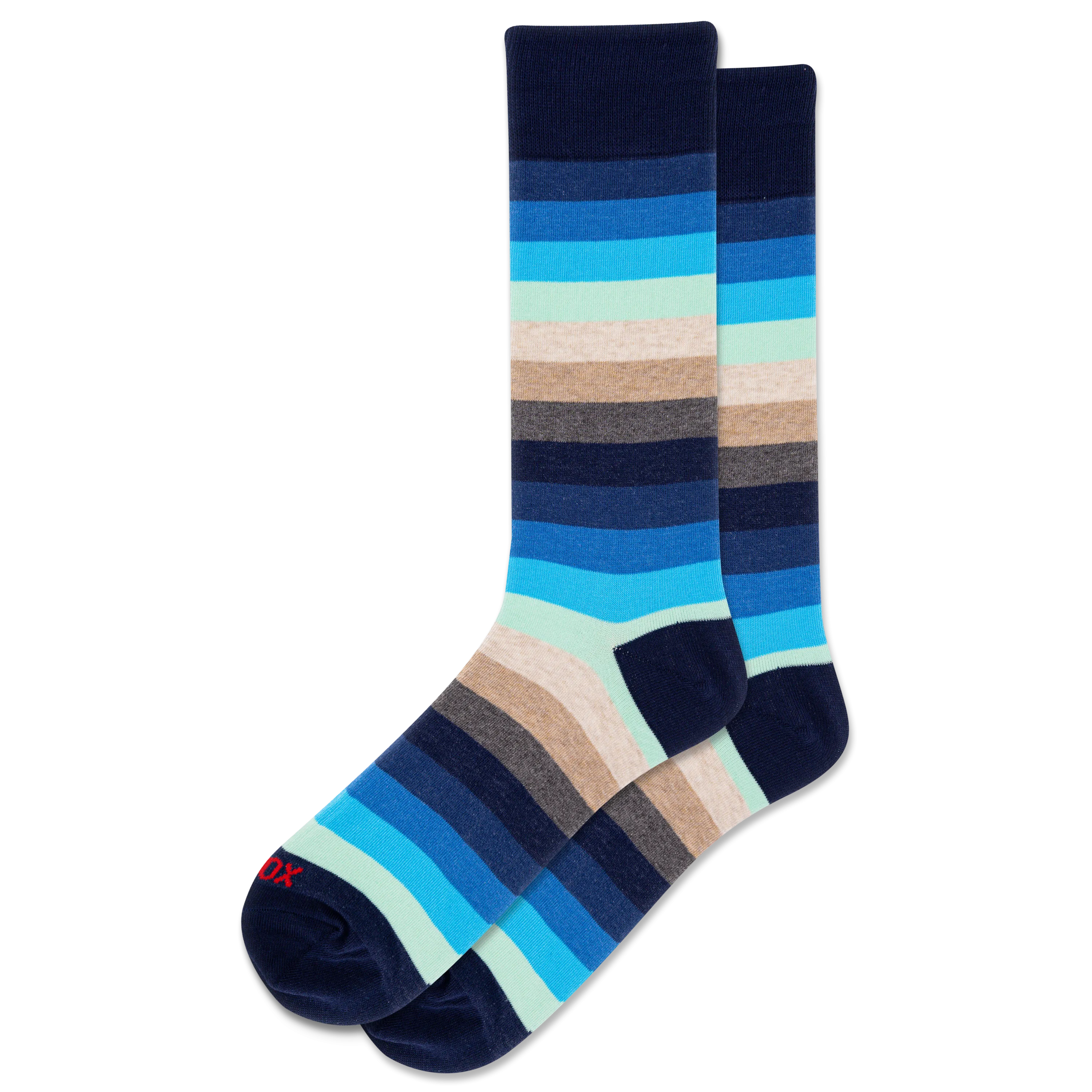 HOTSOX Men's Ombre Stripe Crew Socks