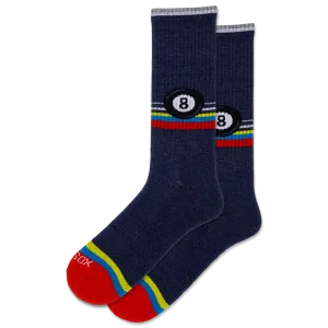 HOTSOX Men's Retro Eight Ball Crew Socks