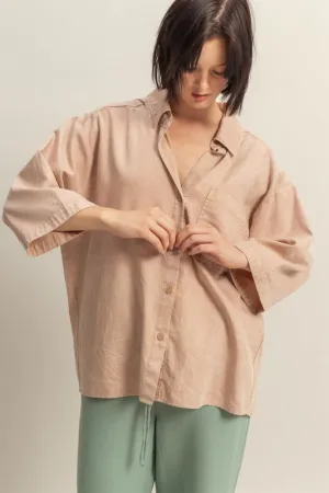 HYFVE Button Down Collared Neck Relaxed Fit Shirt