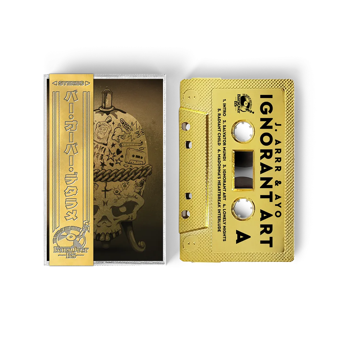 J.Arrr x Fabeyon x Ayo Shamir - Ignorant Art (BarsOverBS GOLD Cassette Tape With Obi Strip)
