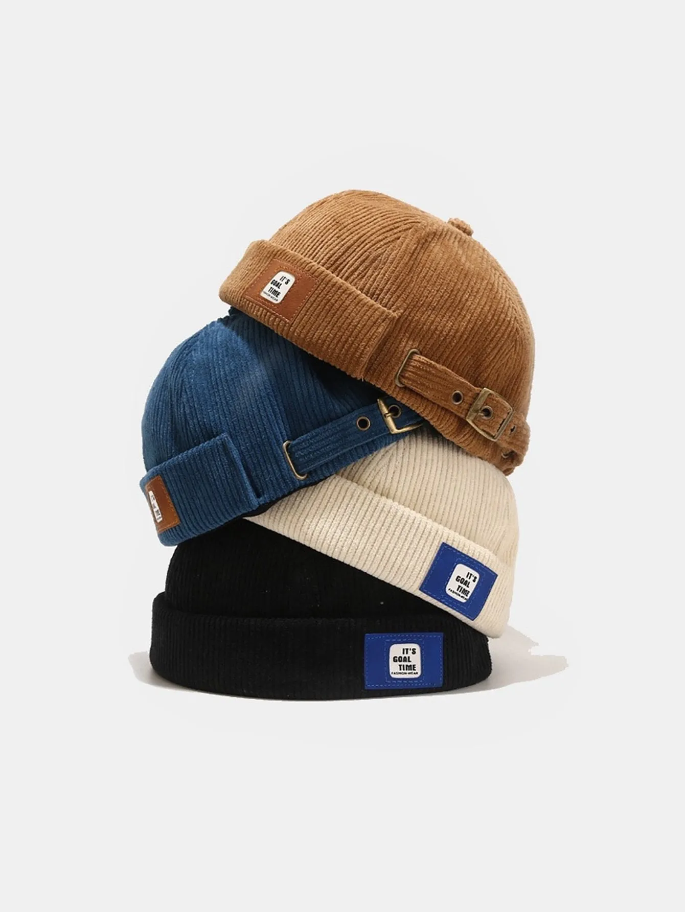 Jepun Harajuku Style Retro Corduroy Hat Tanpa