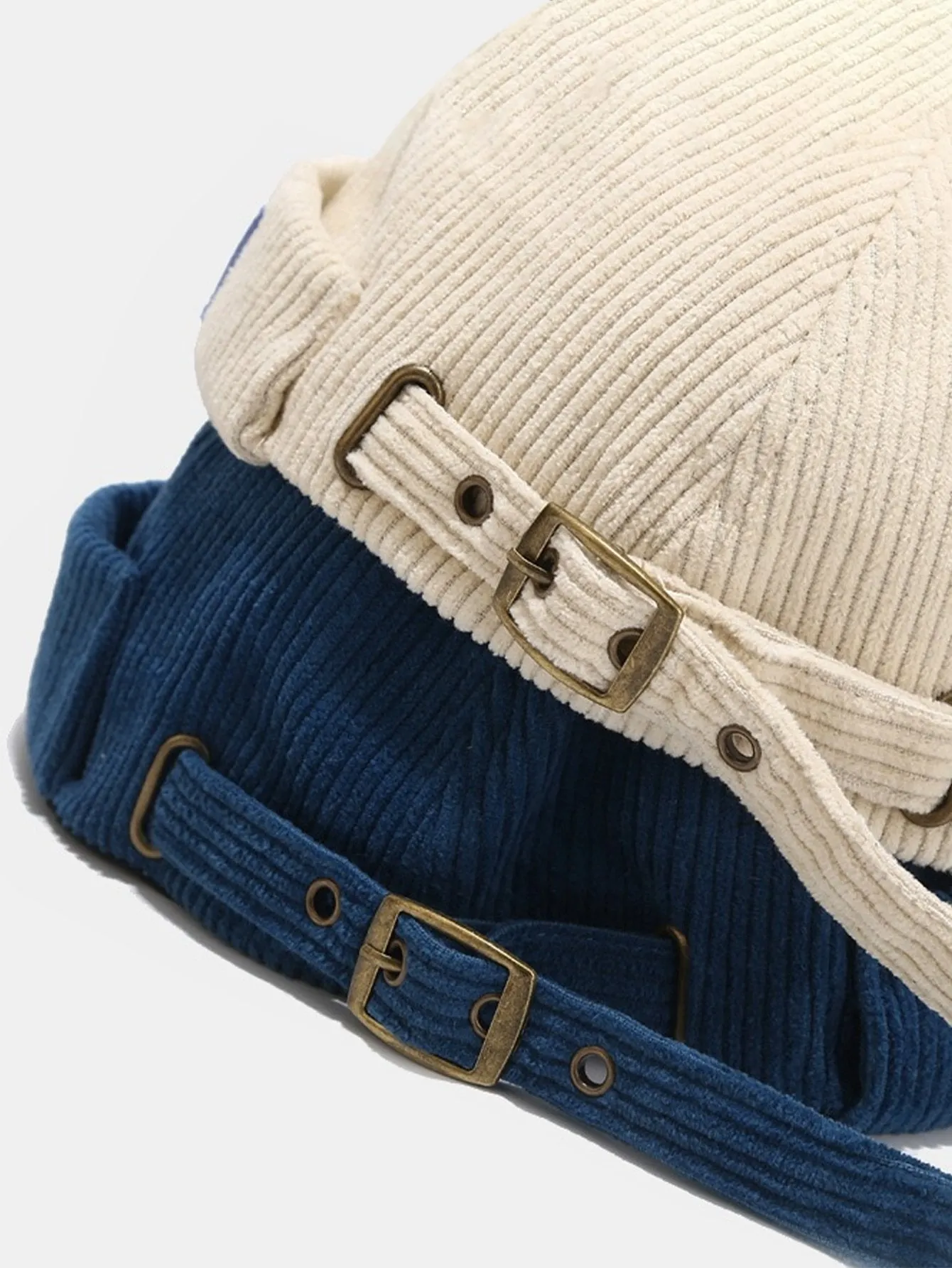 Jepun Harajuku Style Retro Corduroy Hat Tanpa