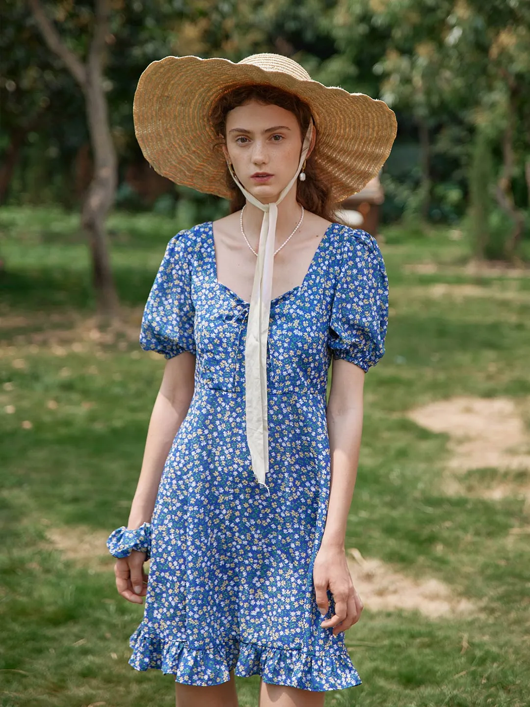 Juli Floral Mini Tea Dress