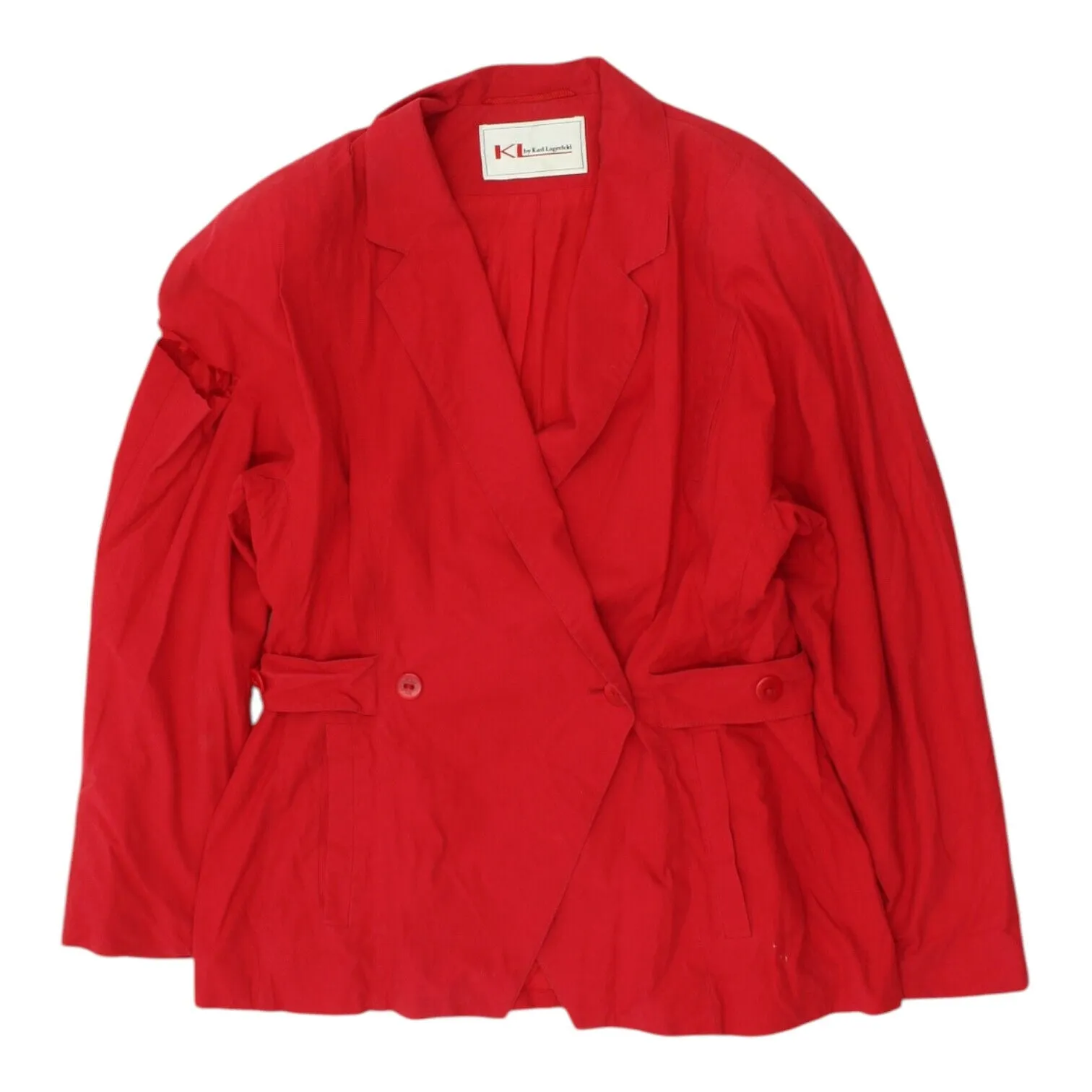Karl Lagerfeld Blazer Jacket | Vintage Womens Red High End Luxury Designer