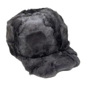Kashani Grey Diamond Cut Mink Baseball Hat