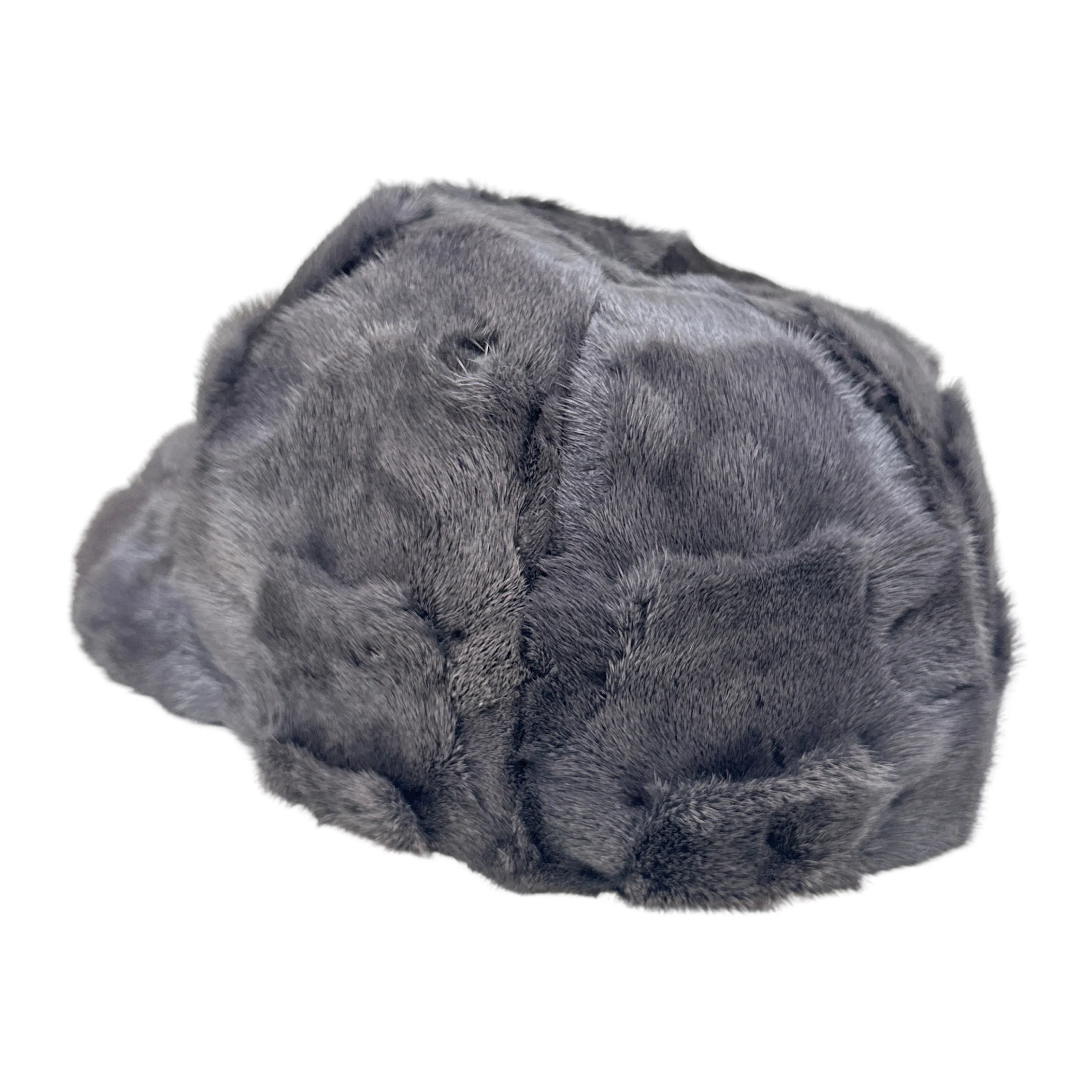 Kashani Grey Diamond Cut Mink Baseball Hat