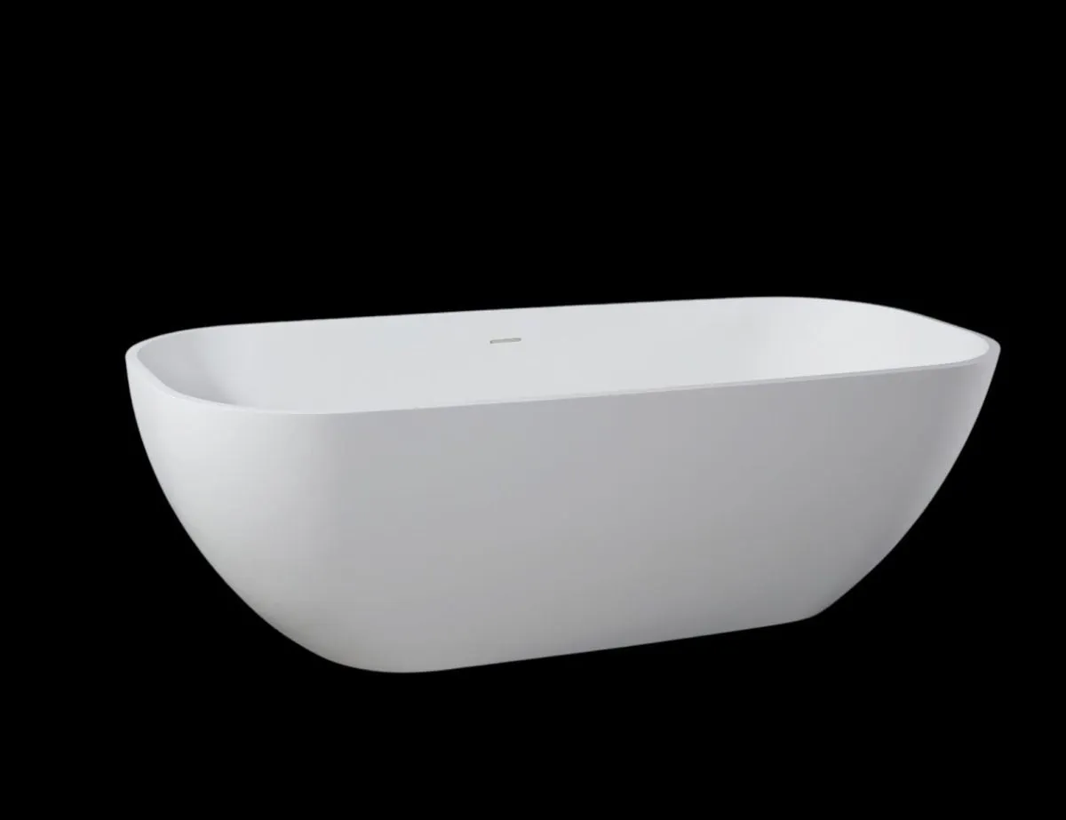 Kaskade Cassandra Freestanding Stone Bath - Matte White