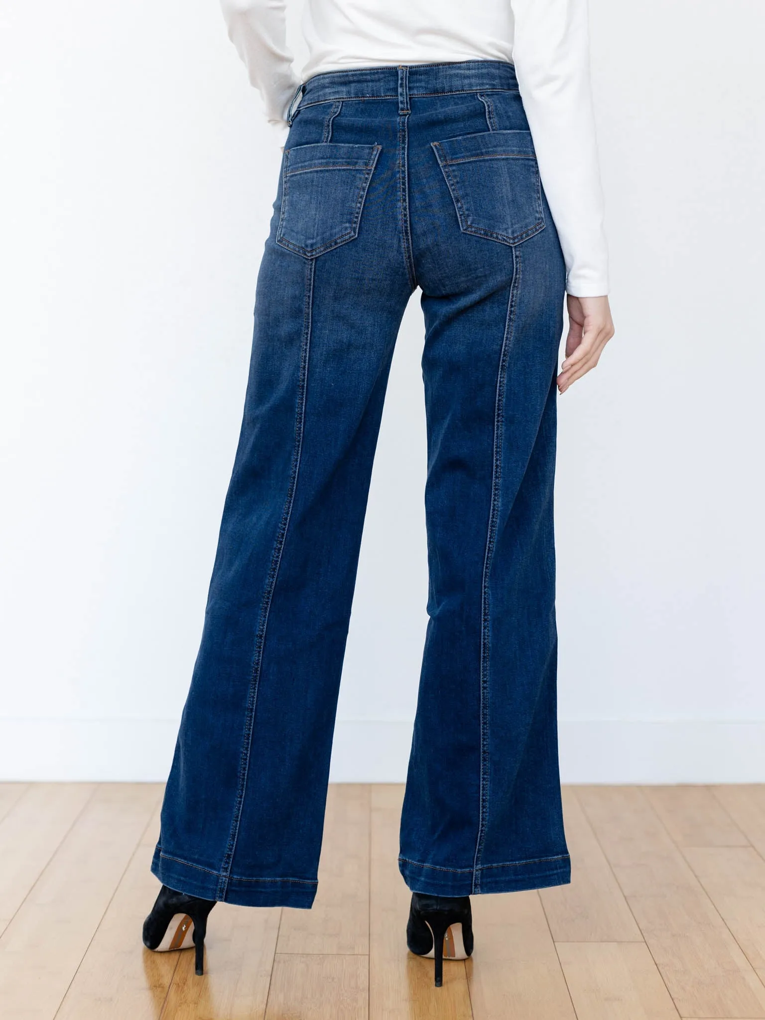 KUT Energy Jodi High Rise Wide Leg Patch Pocket