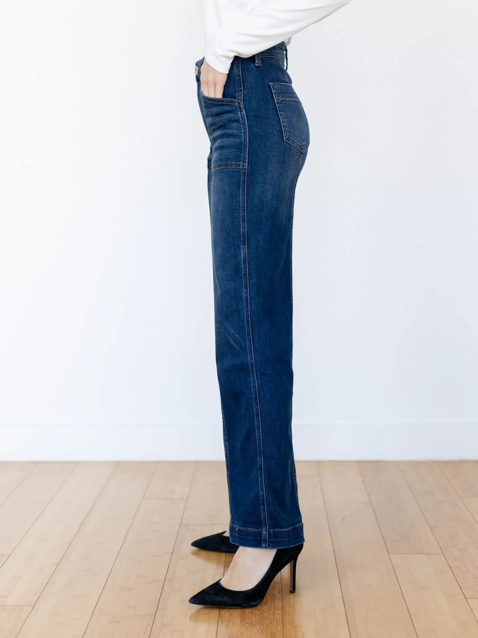 KUT Energy Jodi High Rise Wide Leg Patch Pocket