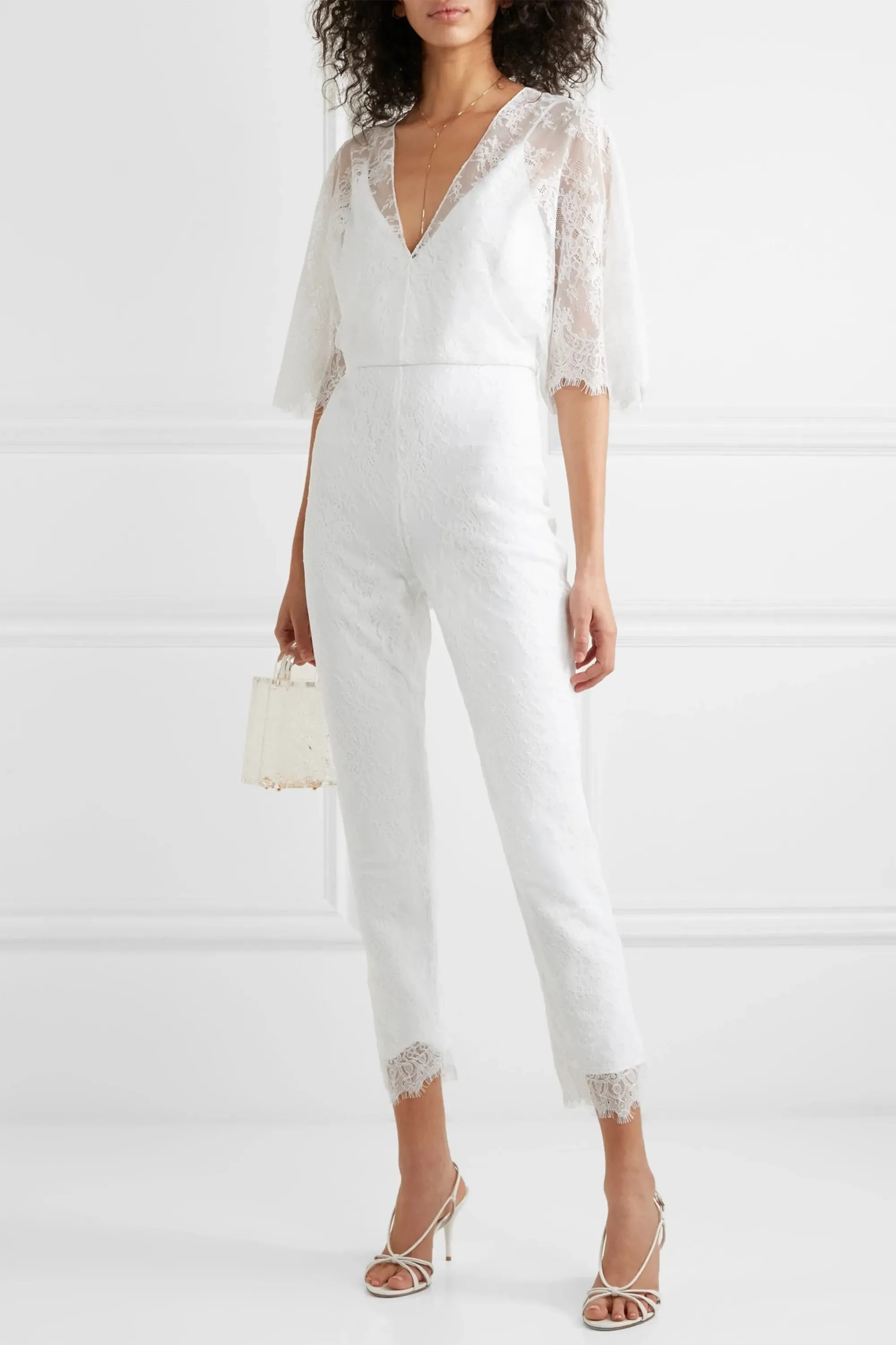 Lace Plus Size Casual Wedding Jumpsuit Summer Beach