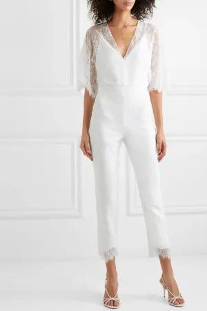 Lace Plus Size Casual Wedding Jumpsuit Summer Beach