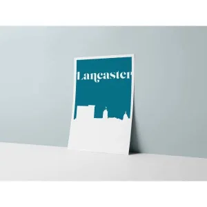 Lancaster, Pennsylvania retro inspired city skyline