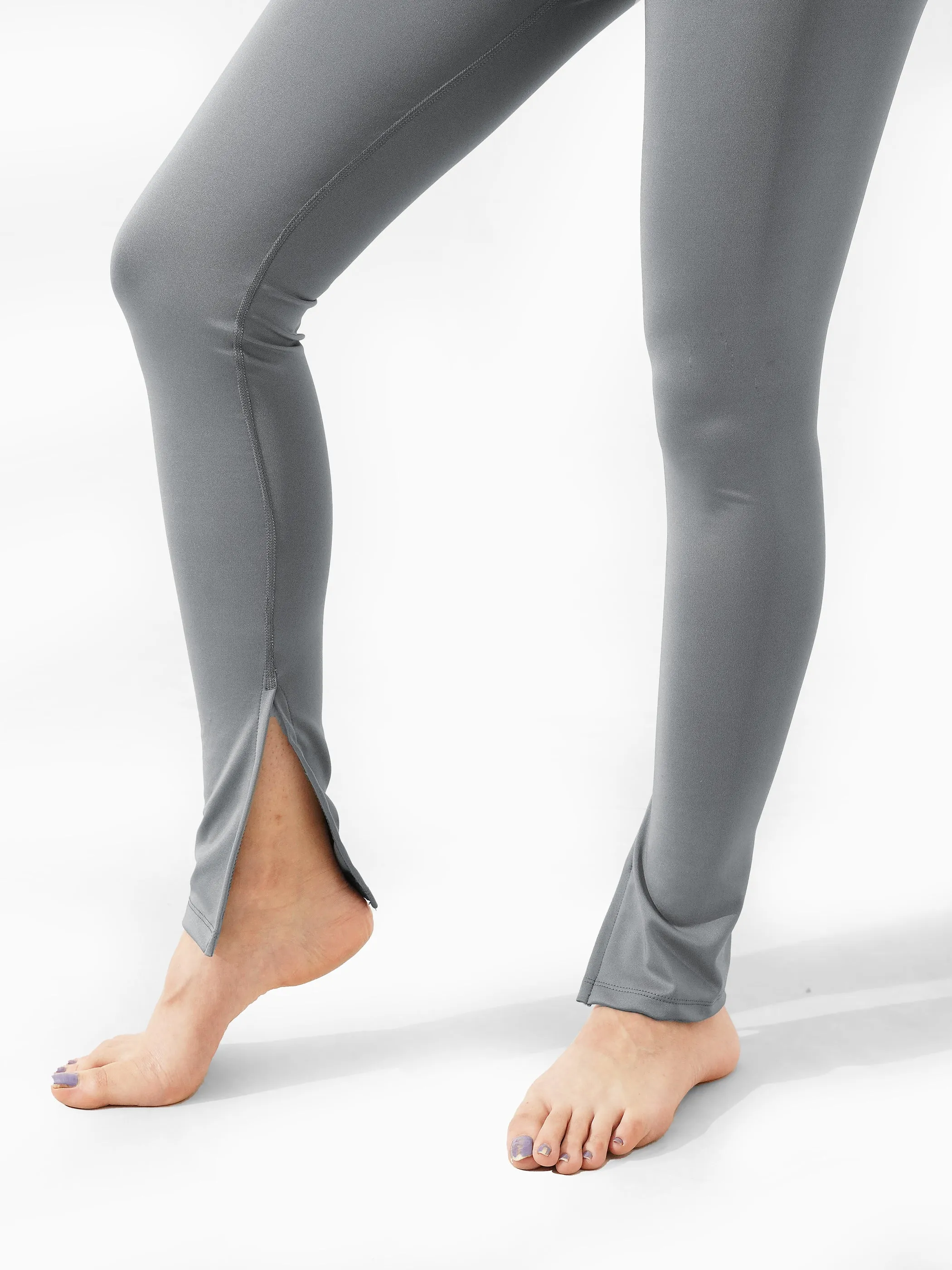 Leera Split Hem Legging in Grey