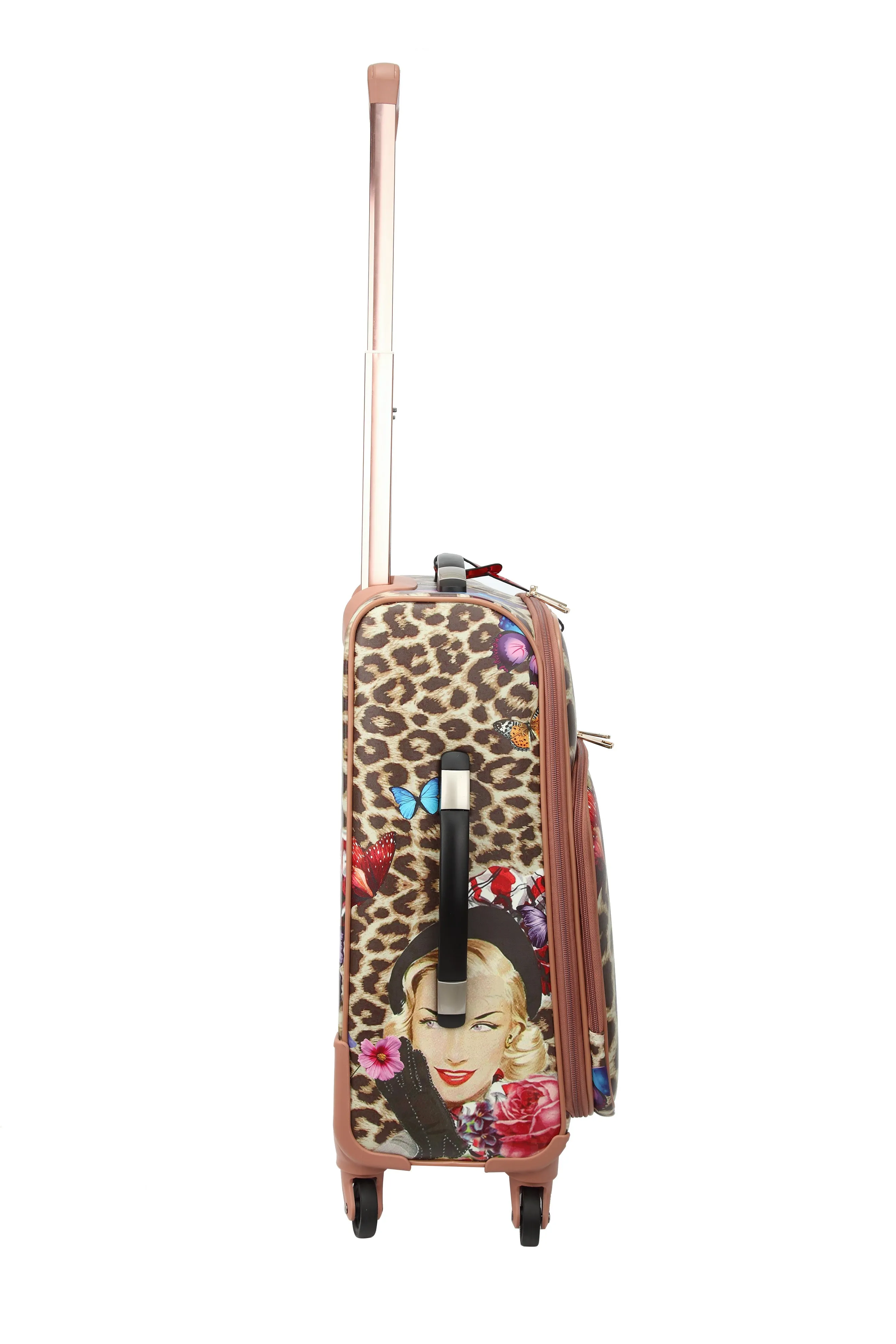 Leopard Vintage Carry on Luggage with Spinner Wheels [FJL6999]