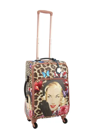 Leopard Vintage Carry on Luggage with Spinner Wheels [FJL6999]