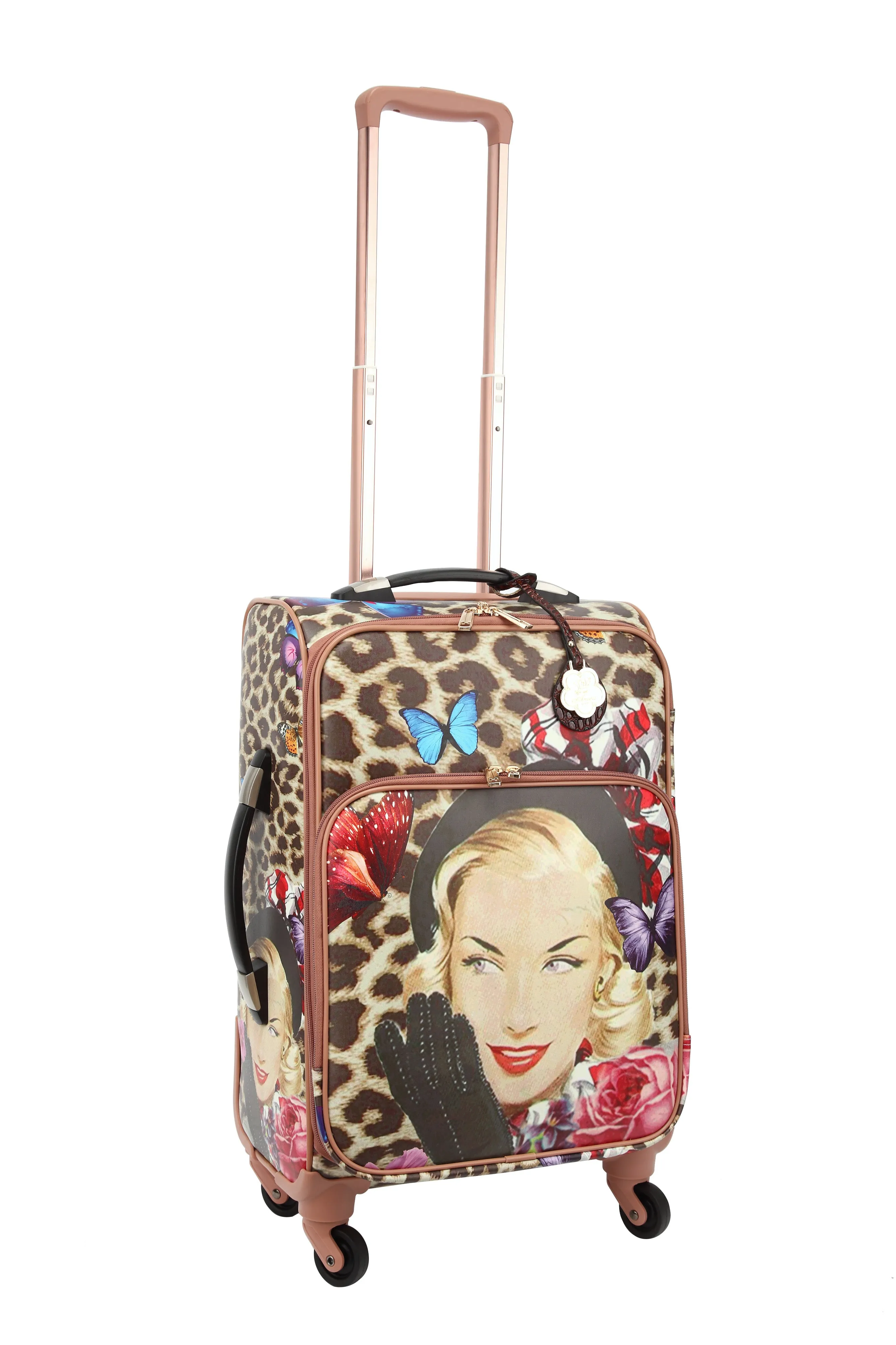 Leopard Vintage Carry on Luggage with Spinner Wheels [FJL6999]