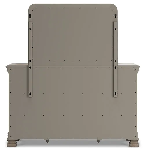 Lexorne California King Sleigh Bed with Mirrored Dresser and Chest