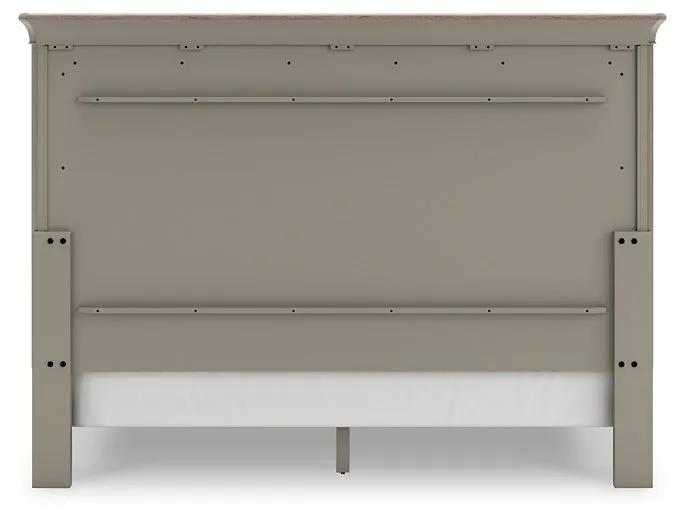 Lexorne California King Sleigh Bed with Mirrored Dresser and Chest
