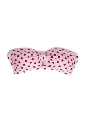 Lia Dot Moulded Bandeau in Winter Pink