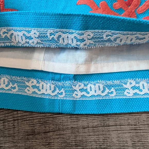Lilly Pulitzer Blue Pencil Mini Skirt Sz 10.