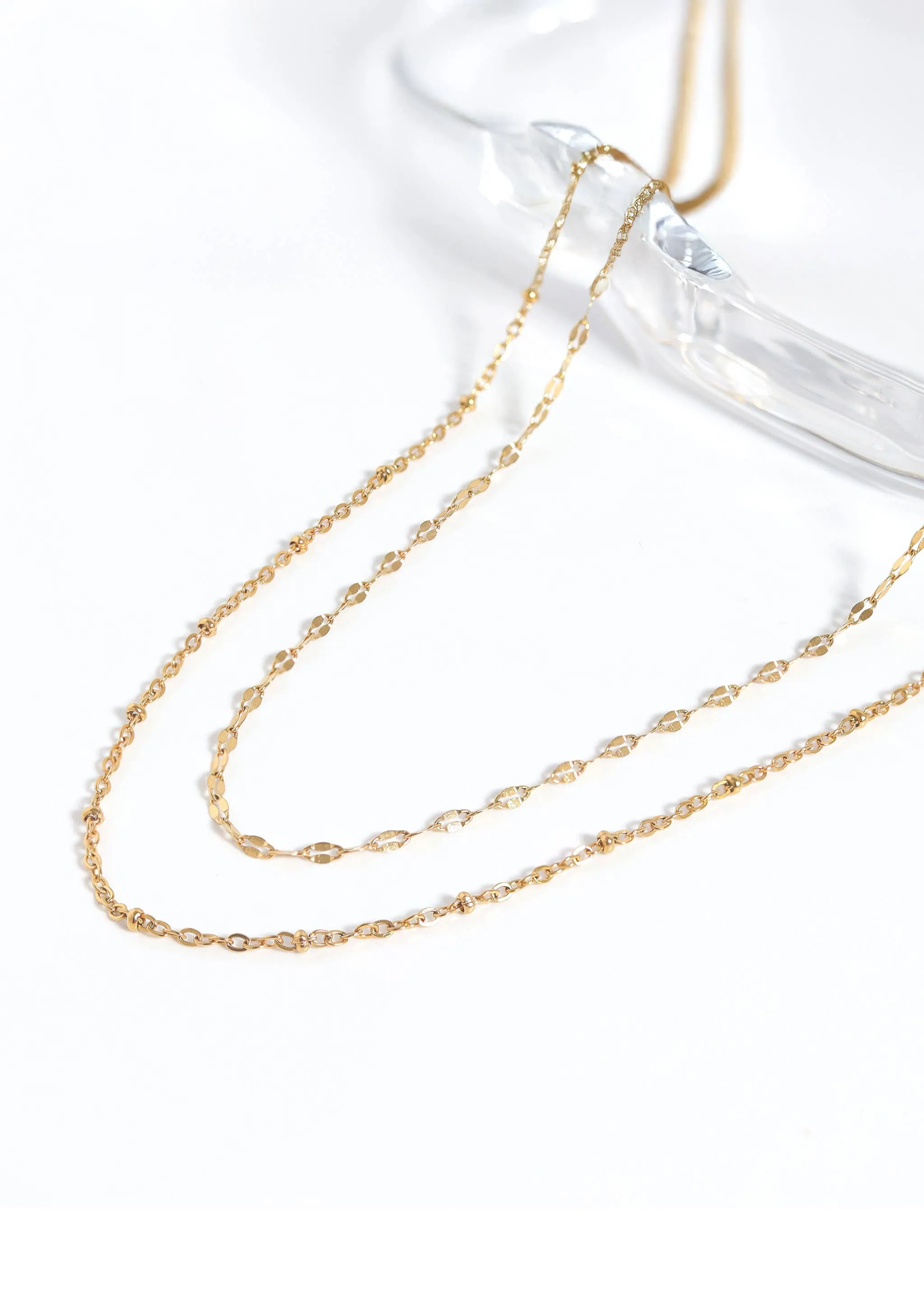 Lola 18K Gold PVD and Stainless Steel PVD Lip Chain Necklace