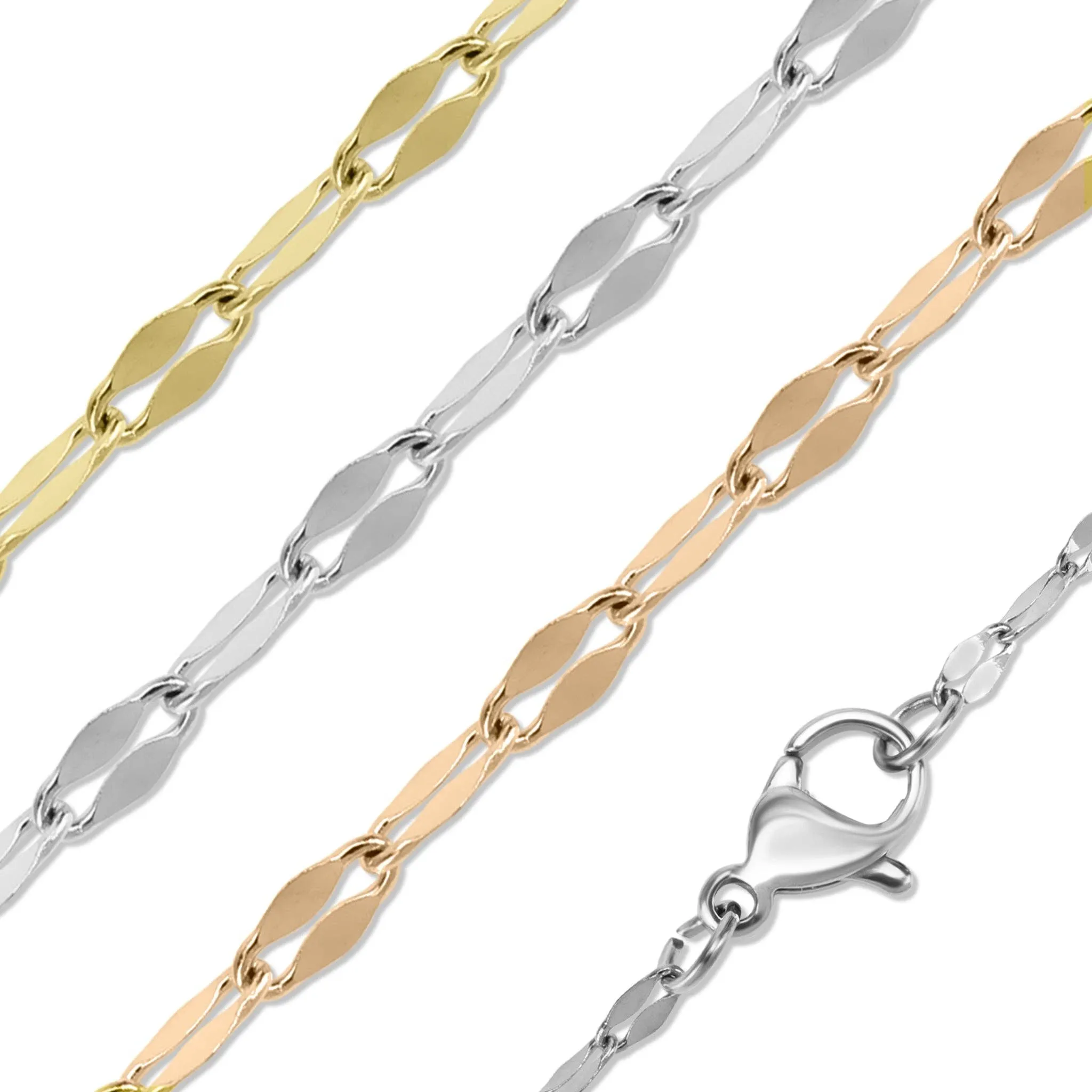 Lola 18K Gold PVD and Stainless Steel PVD Lip Chain Necklace