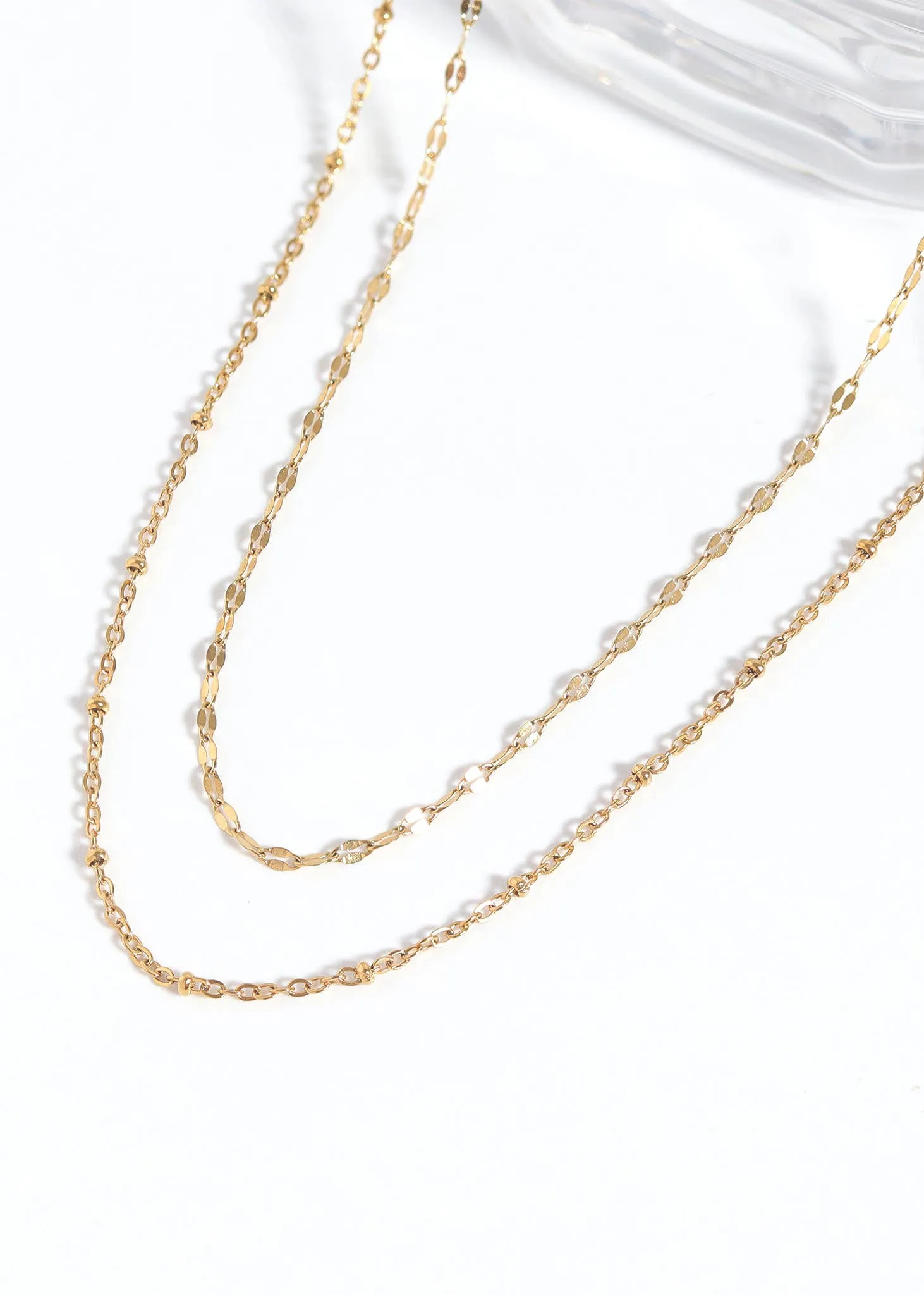Lola 18K Gold PVD and Stainless Steel PVD Lip Chain Necklace