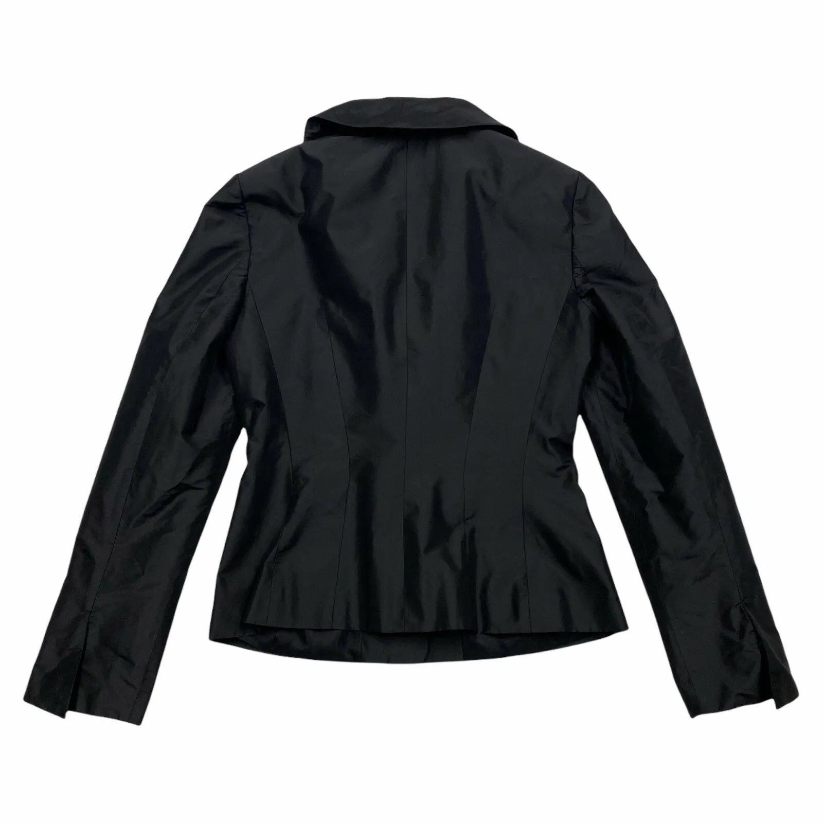 Luisa Spagnoli Silk Jacket | Vintage Womens Luxury High End Designer Black