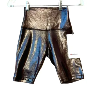 LULULEMON ATHLETICA sz 2 Shorts Metallic Align HR High Rise Red Black