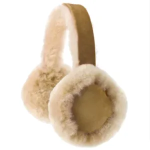 Luxury Sheepskin Earmuffs in Chestnut