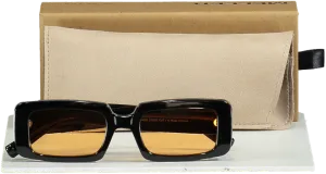 MELLER Black / Orange Kisai Rectangle Sunglasses
