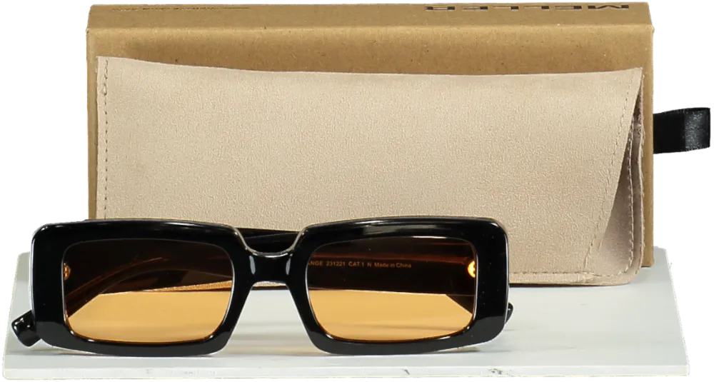 MELLER Black / Orange Kisai Rectangle Sunglasses