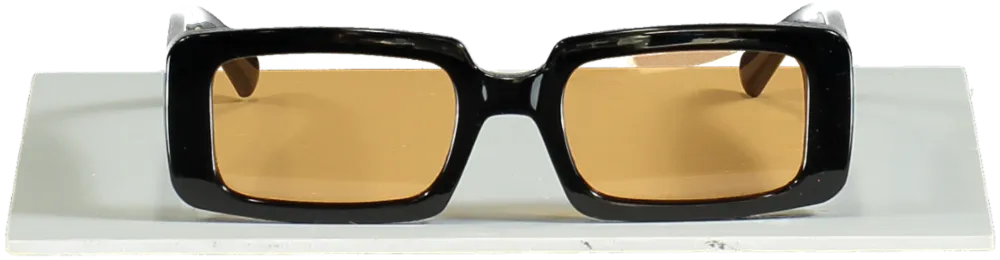 MELLER Black / Orange Kisai Rectangle Sunglasses