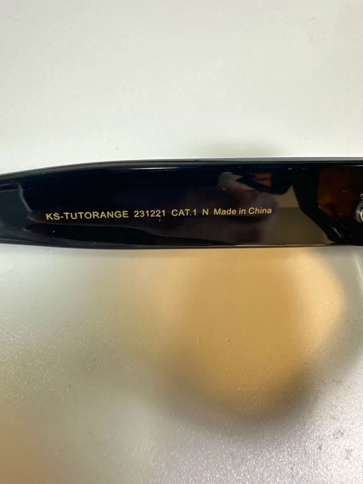 MELLER Black / Orange Kisai Rectangle Sunglasses